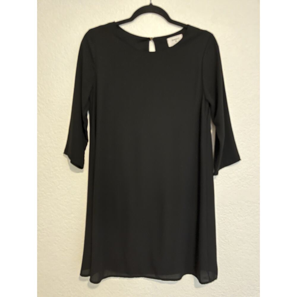 Everly Dress Women Black Layered lined Little Black Dress LBD Size M
